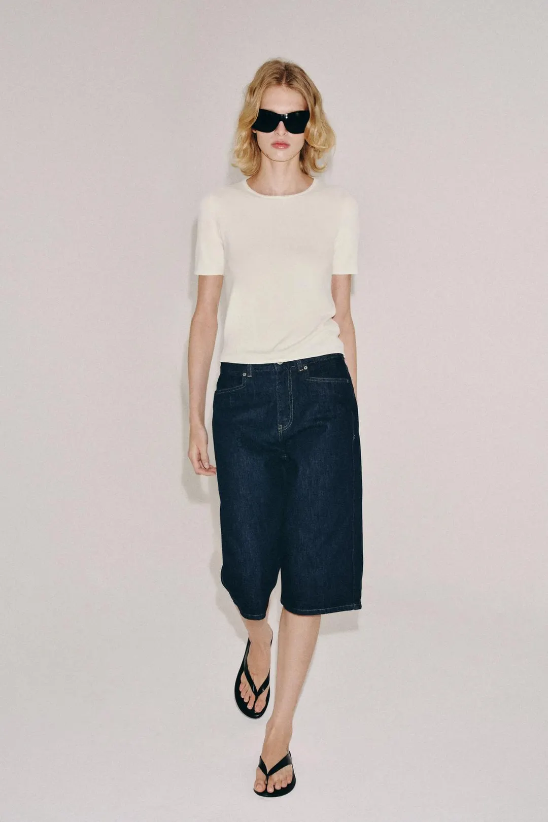 Вязаный топ с короткими рукавами, Zara