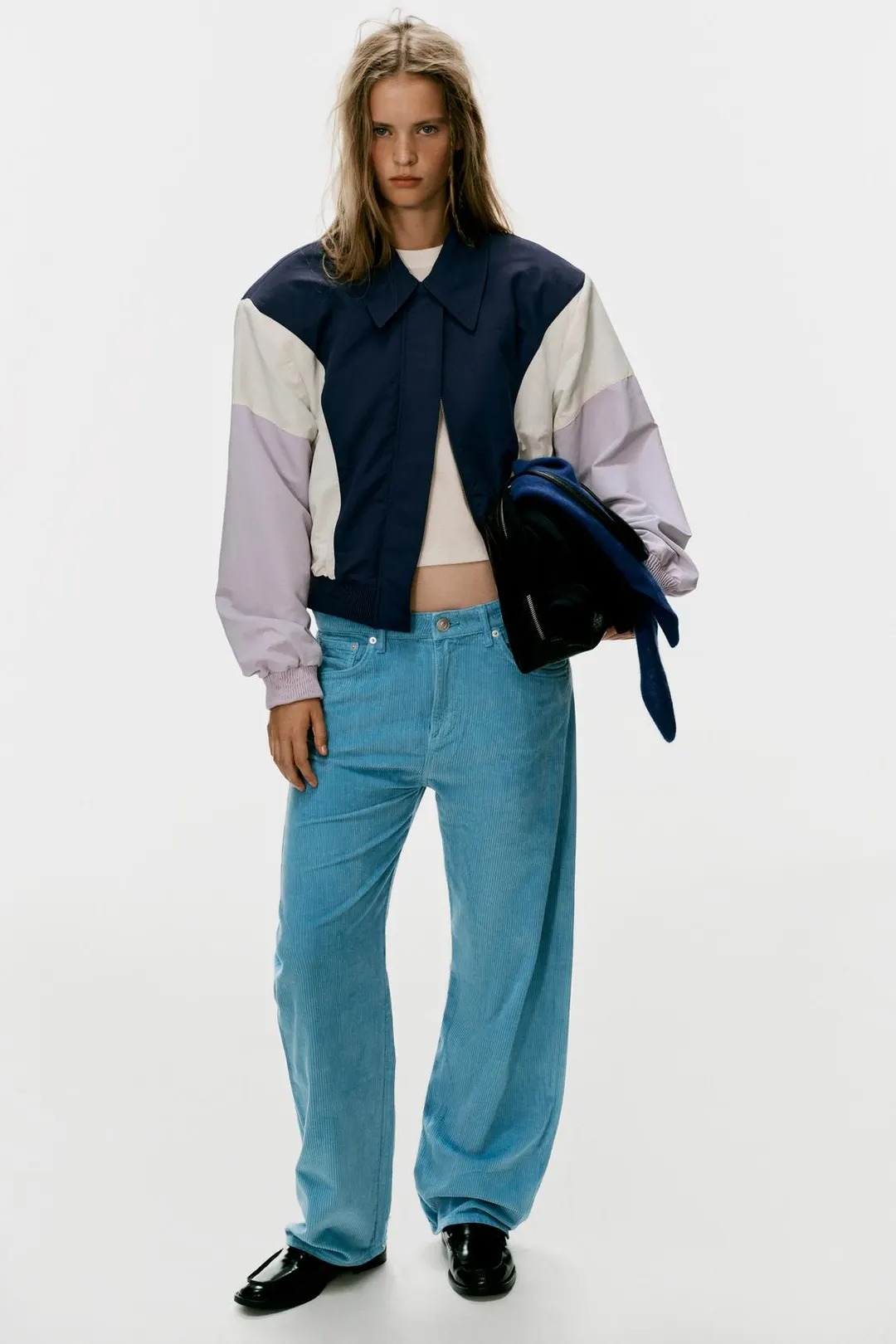 Брюки бойфренд из вельвета, Zara