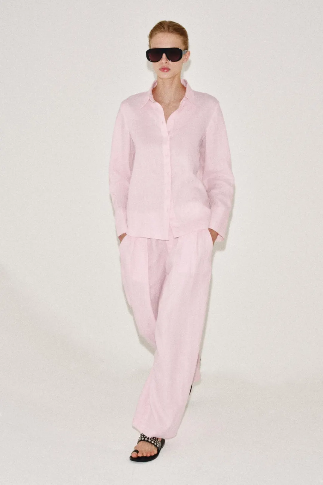 Рубашка из 100% льна ZW Collection, Zara