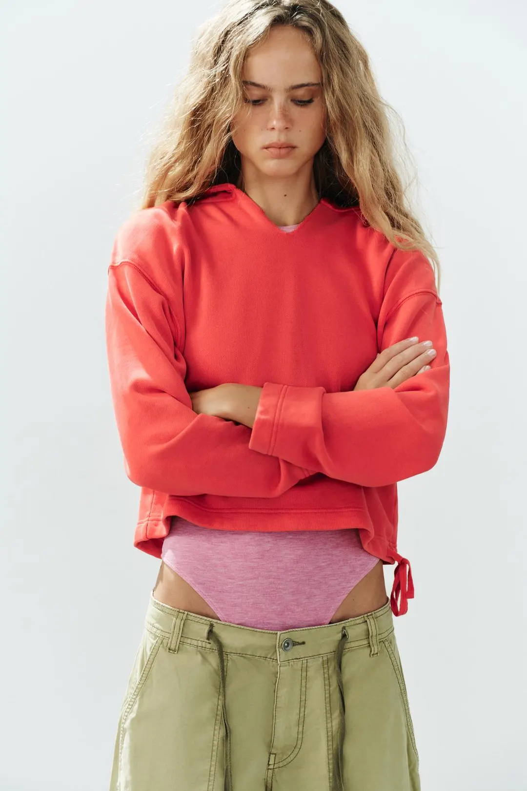 Худи с эффектом выцветшей ткани, Zara