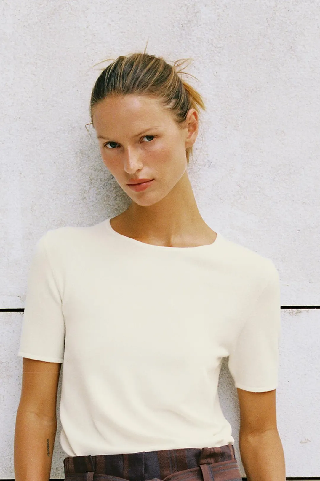 Вязаный топ с короткими рукавами, Zara