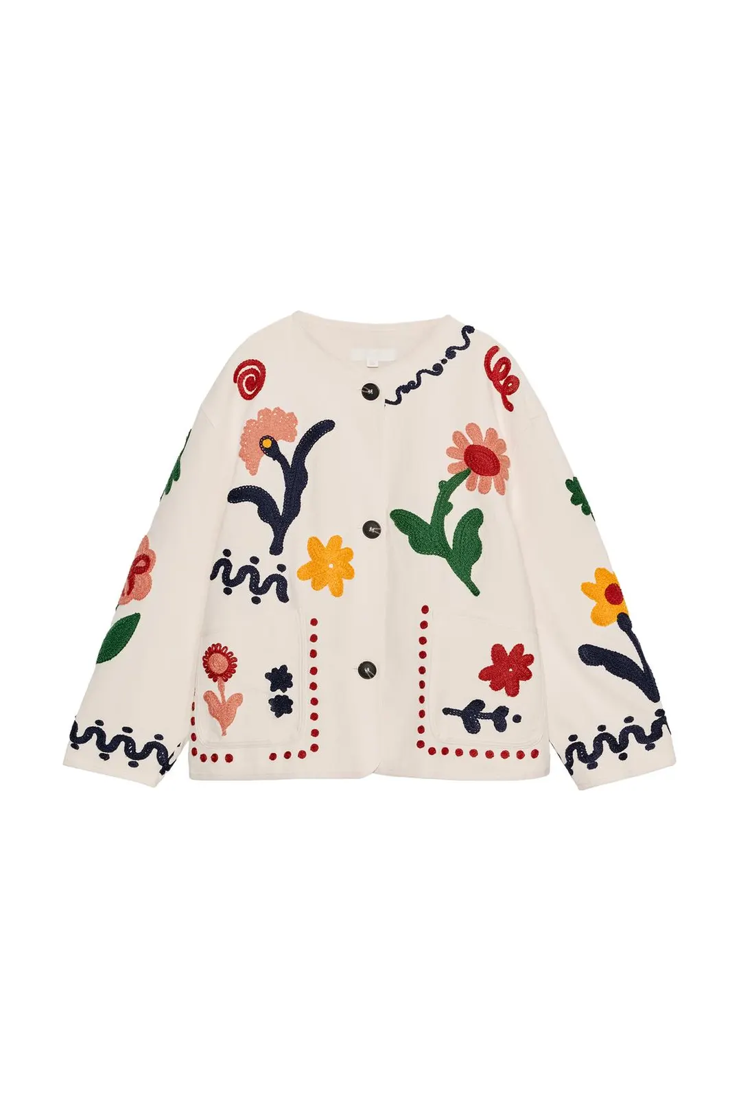 Куртка с цветочной вышивкой, Zara