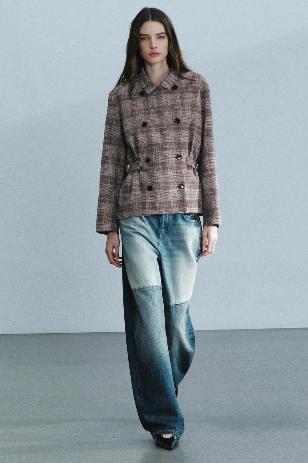 Блейзер в клетку с патами ZW Collection, Zara