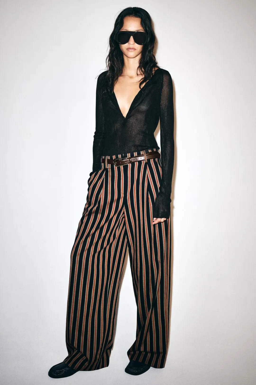 Брюки со складками ZW Collection, Zara
