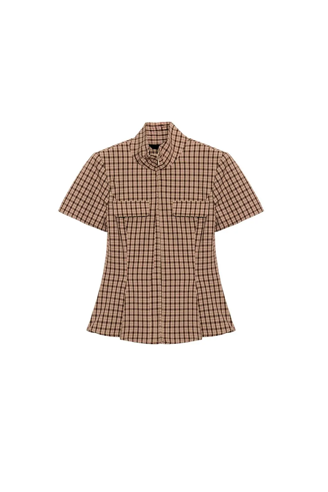 Топ в клетку на молнии, Zara