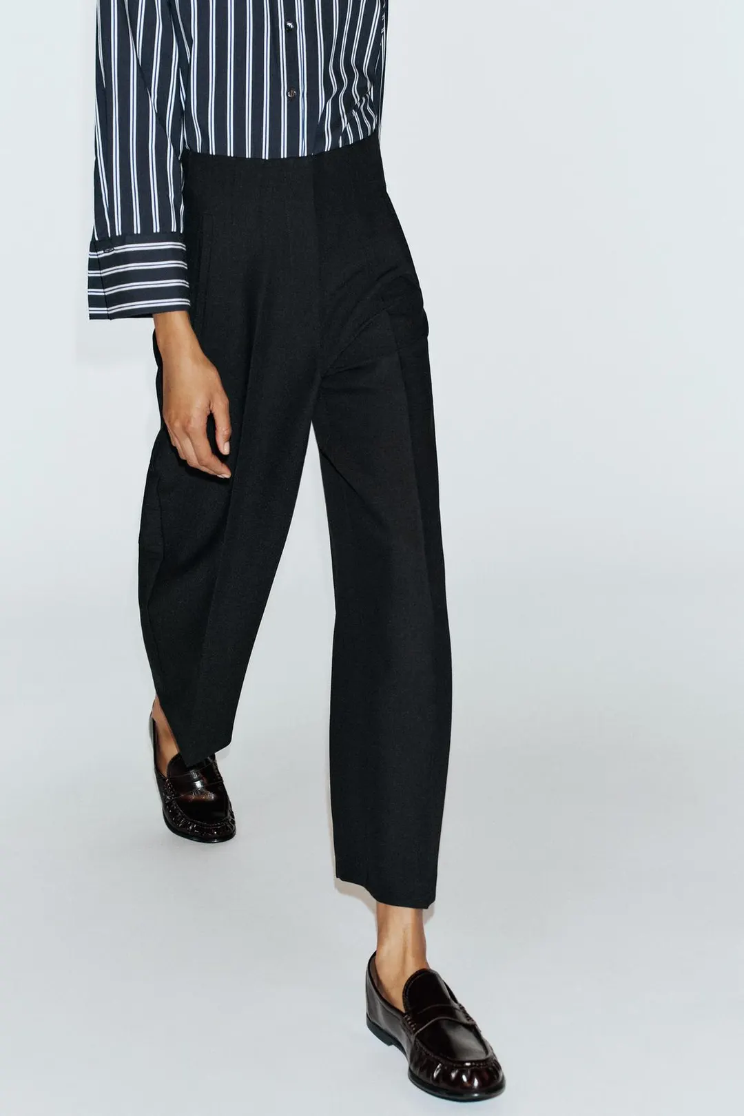 Брюки-баллоны с высокой посадкой, Zara
