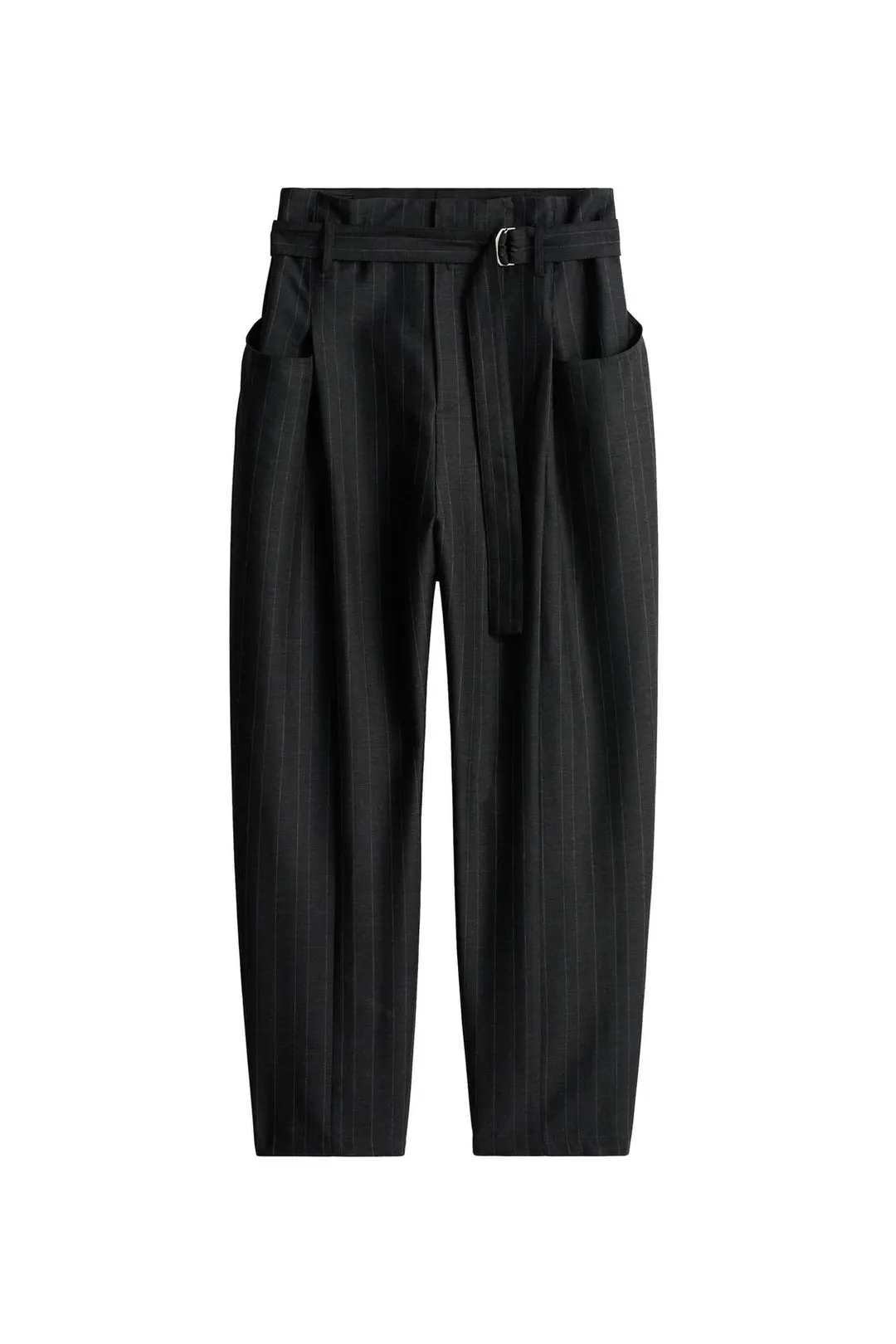 Брюки костюмные свободного кроя в тонкую полоску, Zara