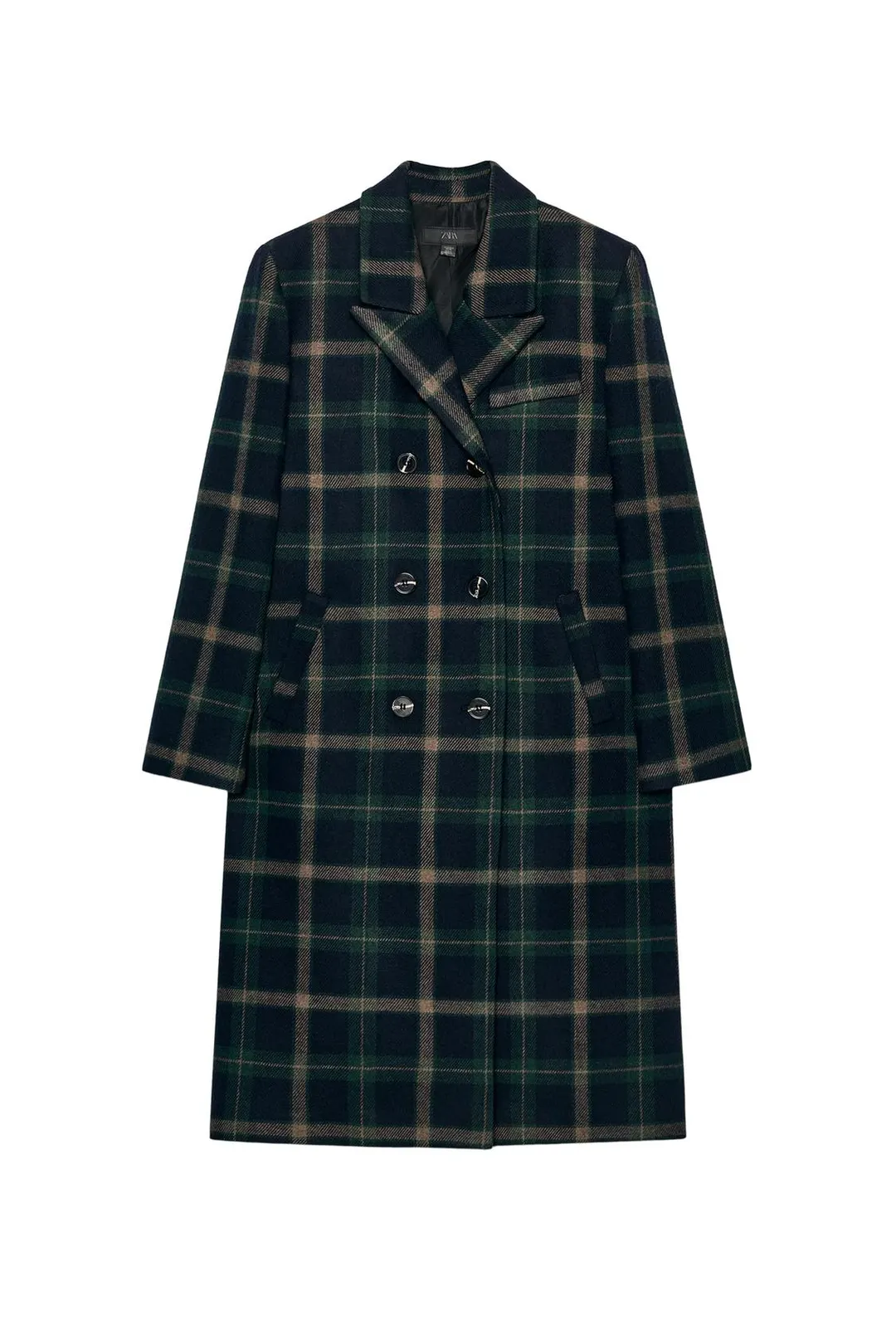 Длинное пальто в клетку, Zara