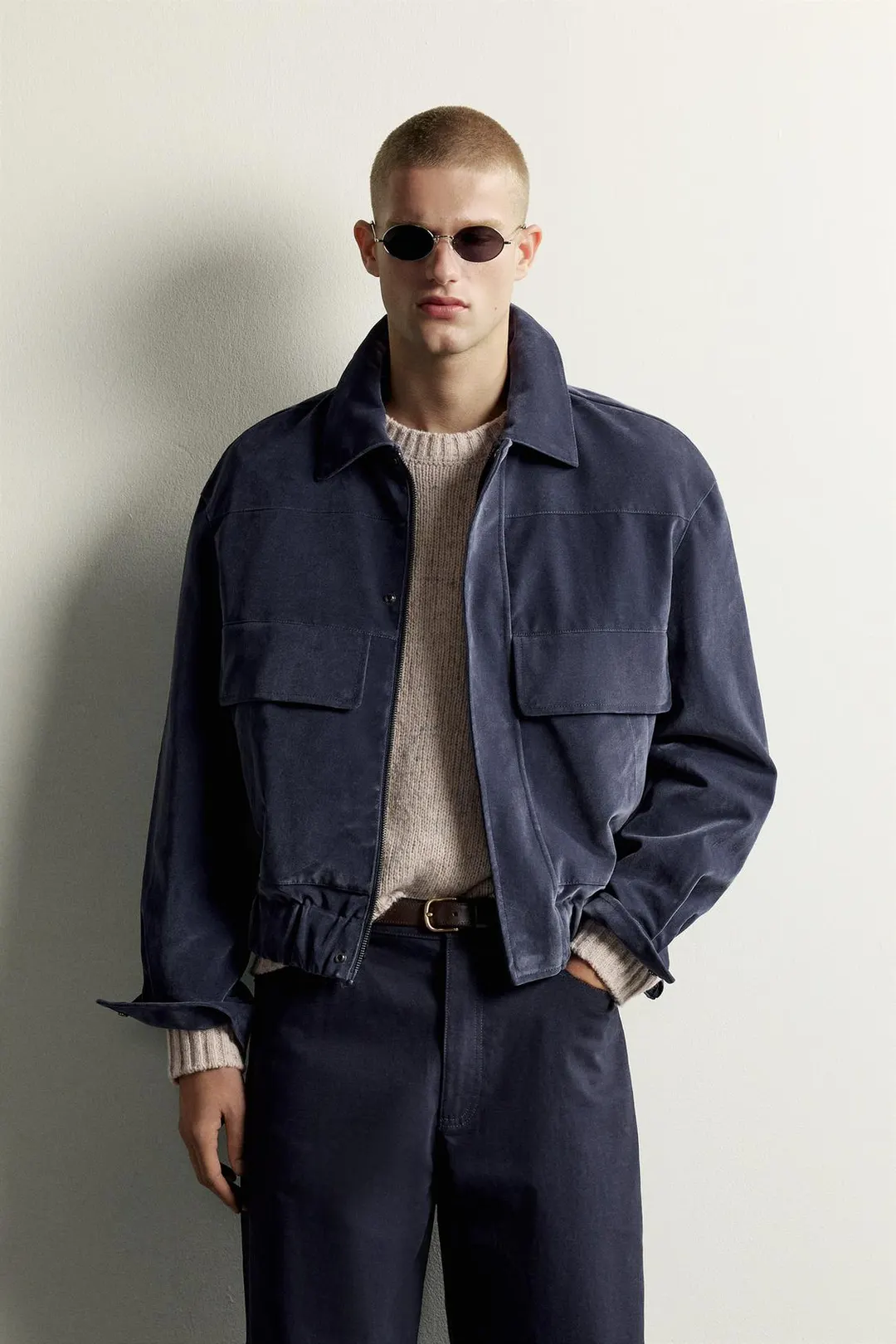 Укороченная куртка из велюра, Zara