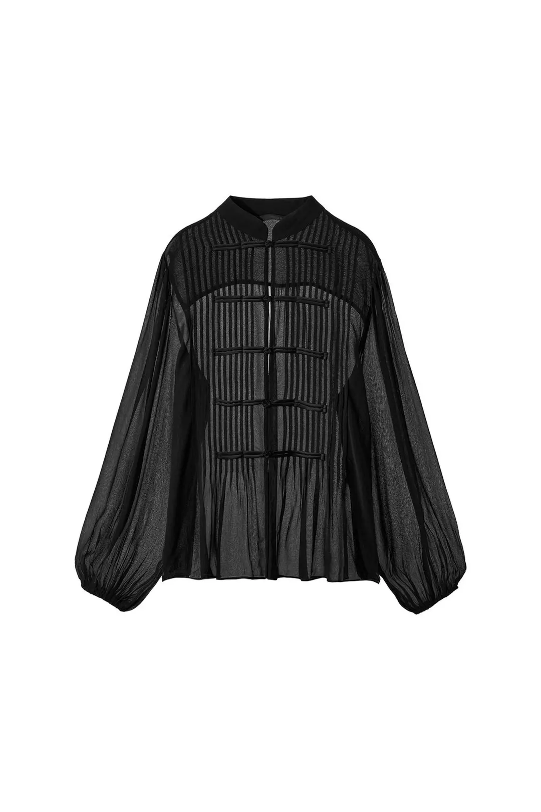 Рубашка с манишкой и застежкой на узелки ZW Collection, Zara