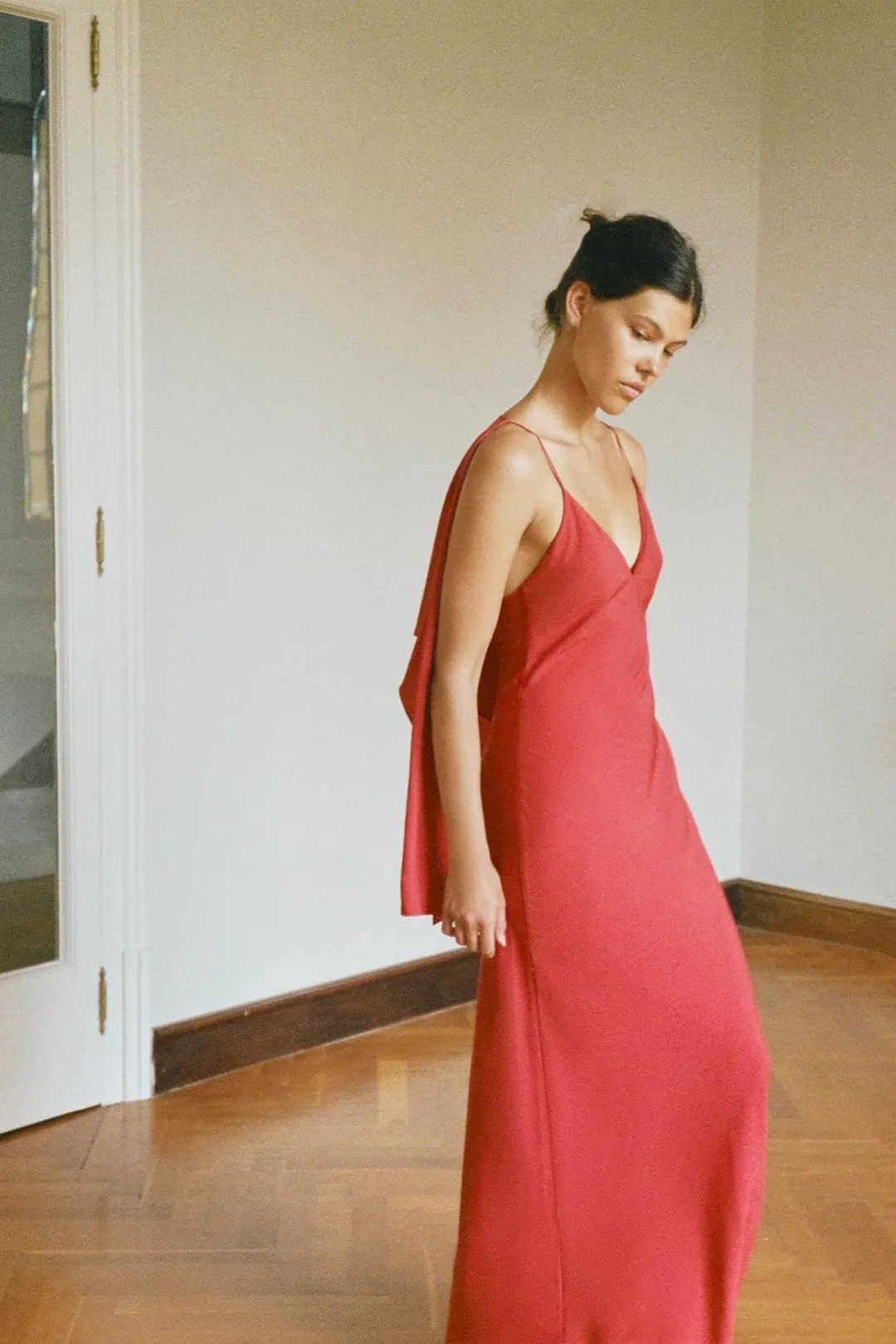 Длинное платье-кейп из жоржета, Zara