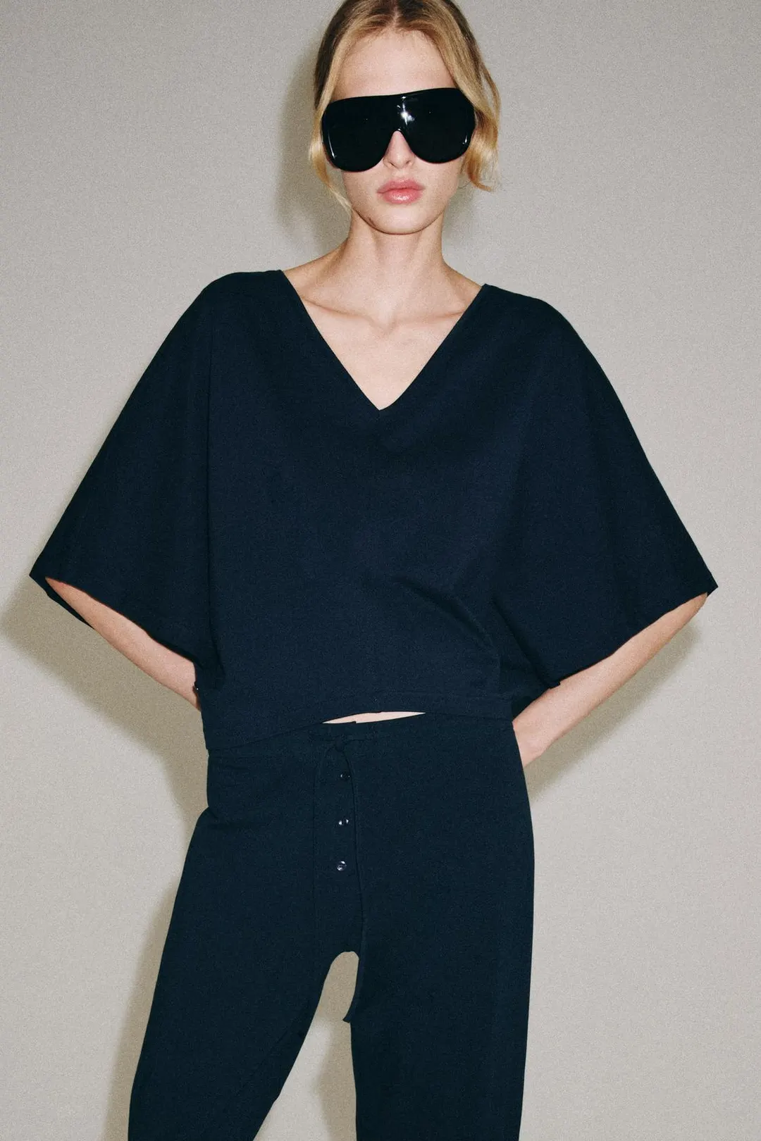Футболка из хлопка с кейпом, Zara