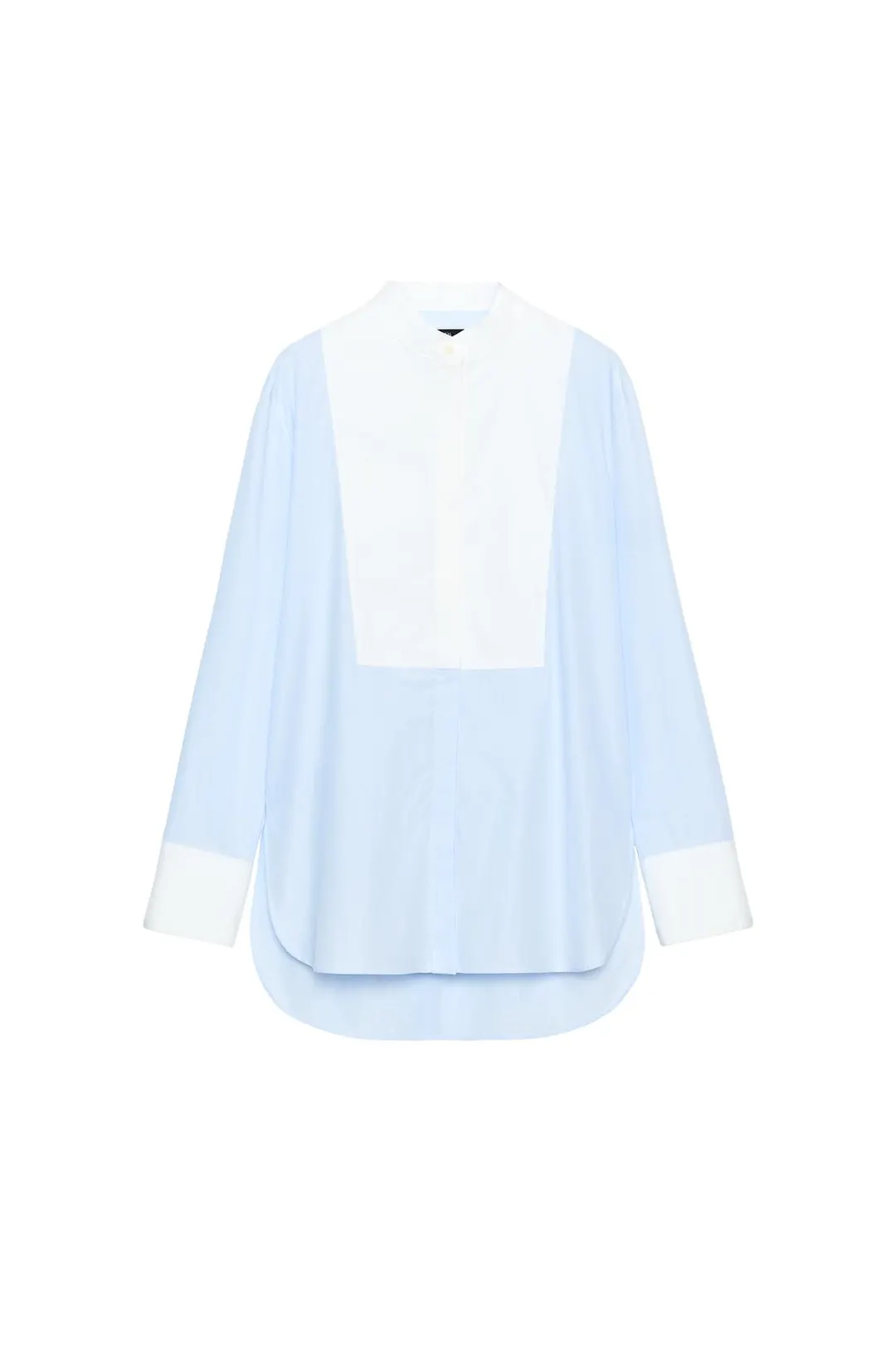 Рубашка в полоску с манишкой ZW Collection, Zara