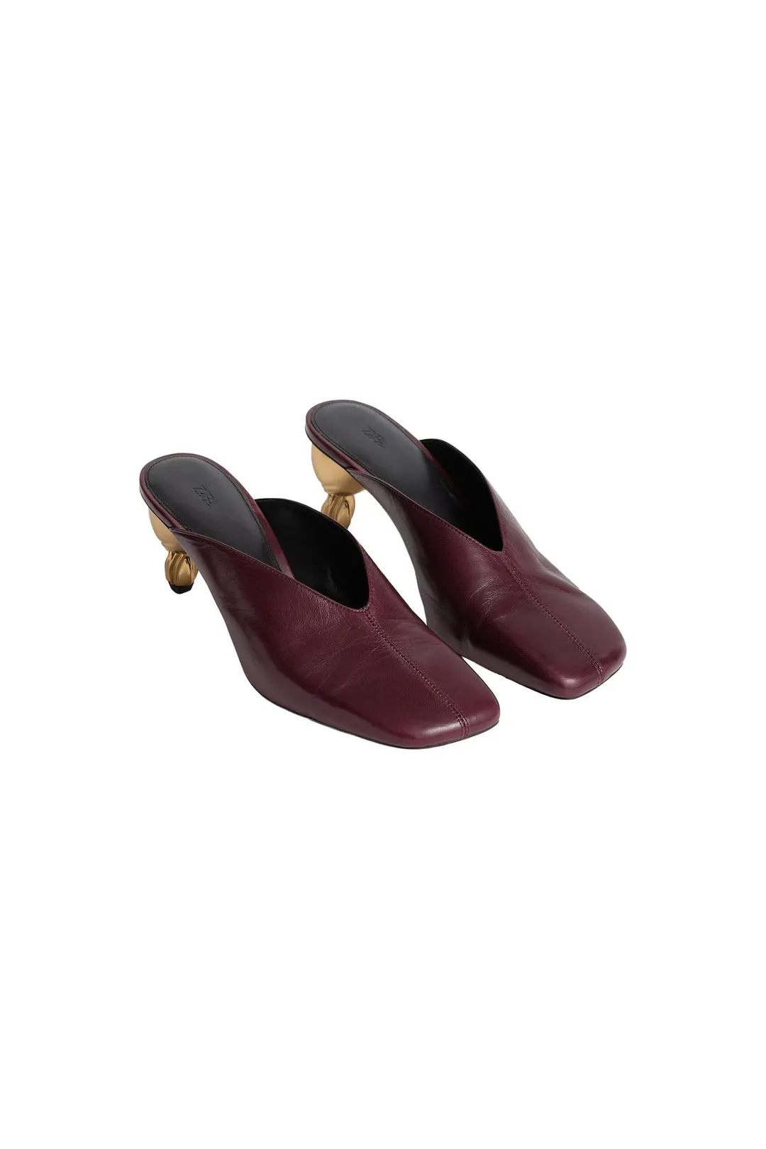 Мюли кожаные на каблуке Limited Edition, Zara