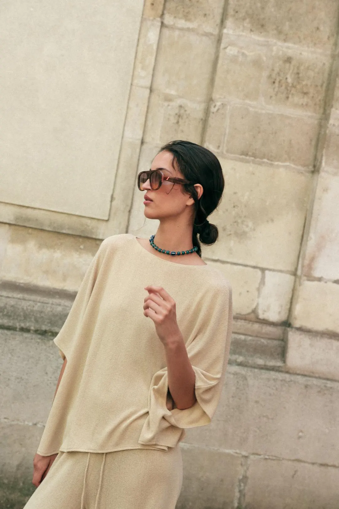 Топ фактурный с короткими рукавами, Zara