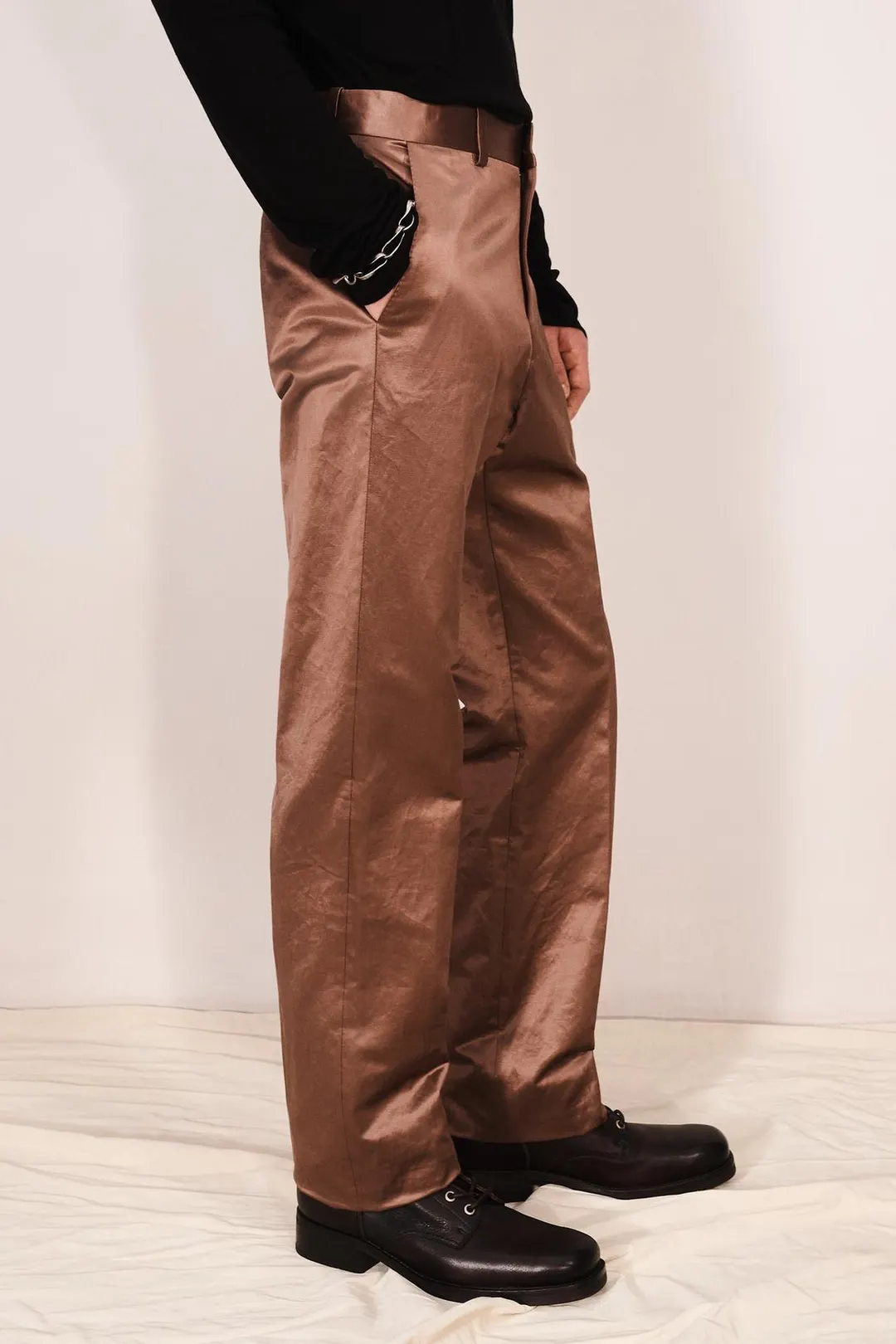 Атласные брюки прямого кроя, Zara
