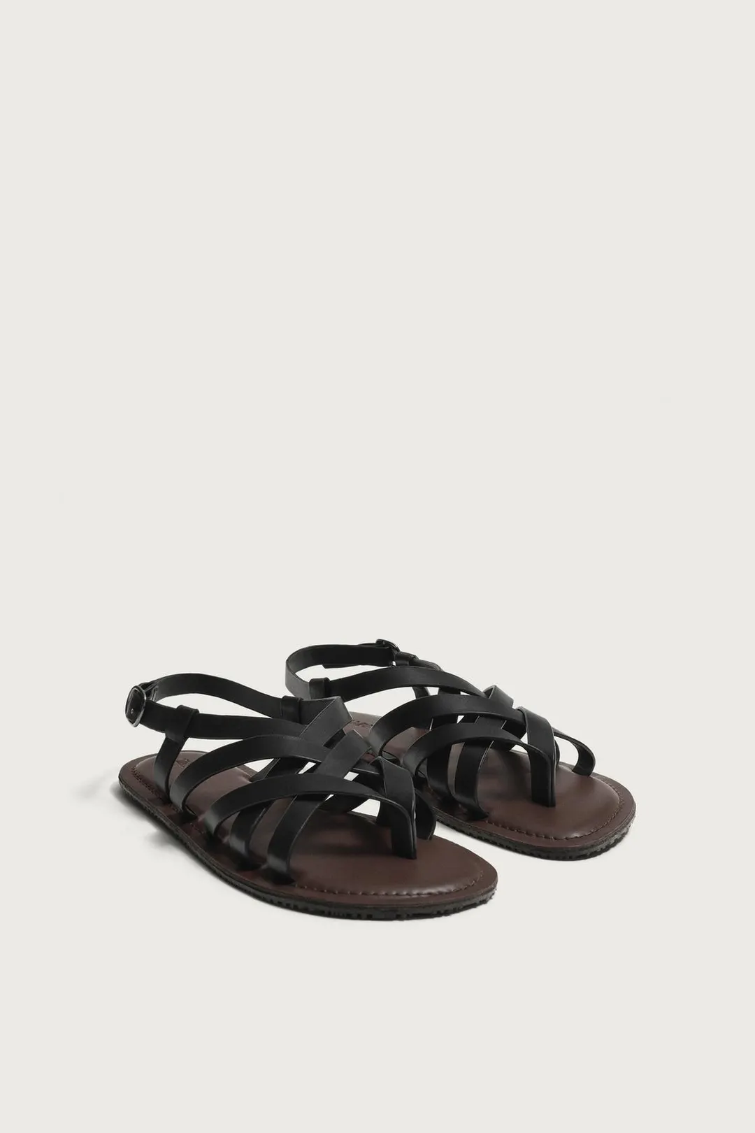 Сандалии из кожи с ремешками, Zara