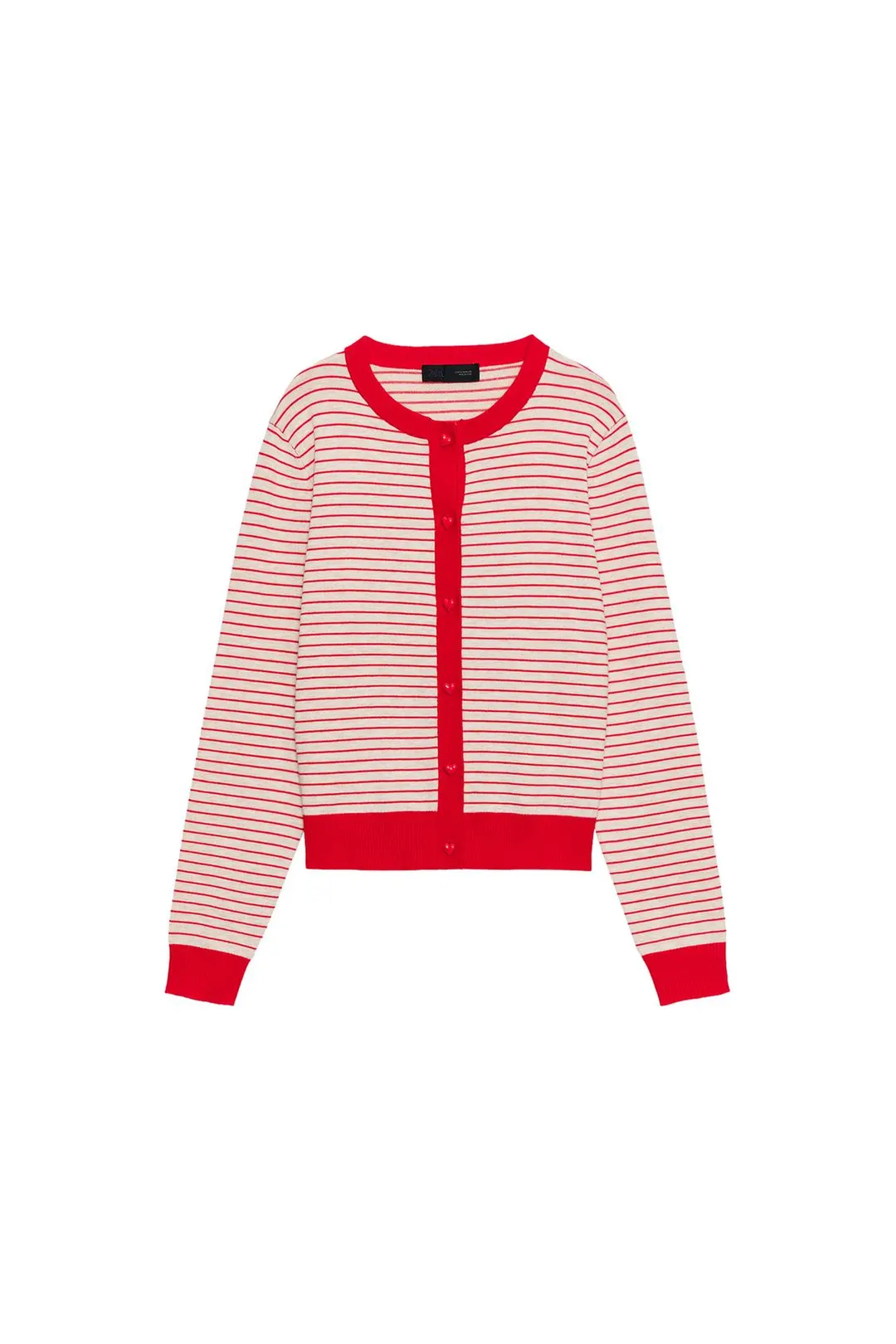 Кардиган в полоску с пуговицами-сердечками, Zara