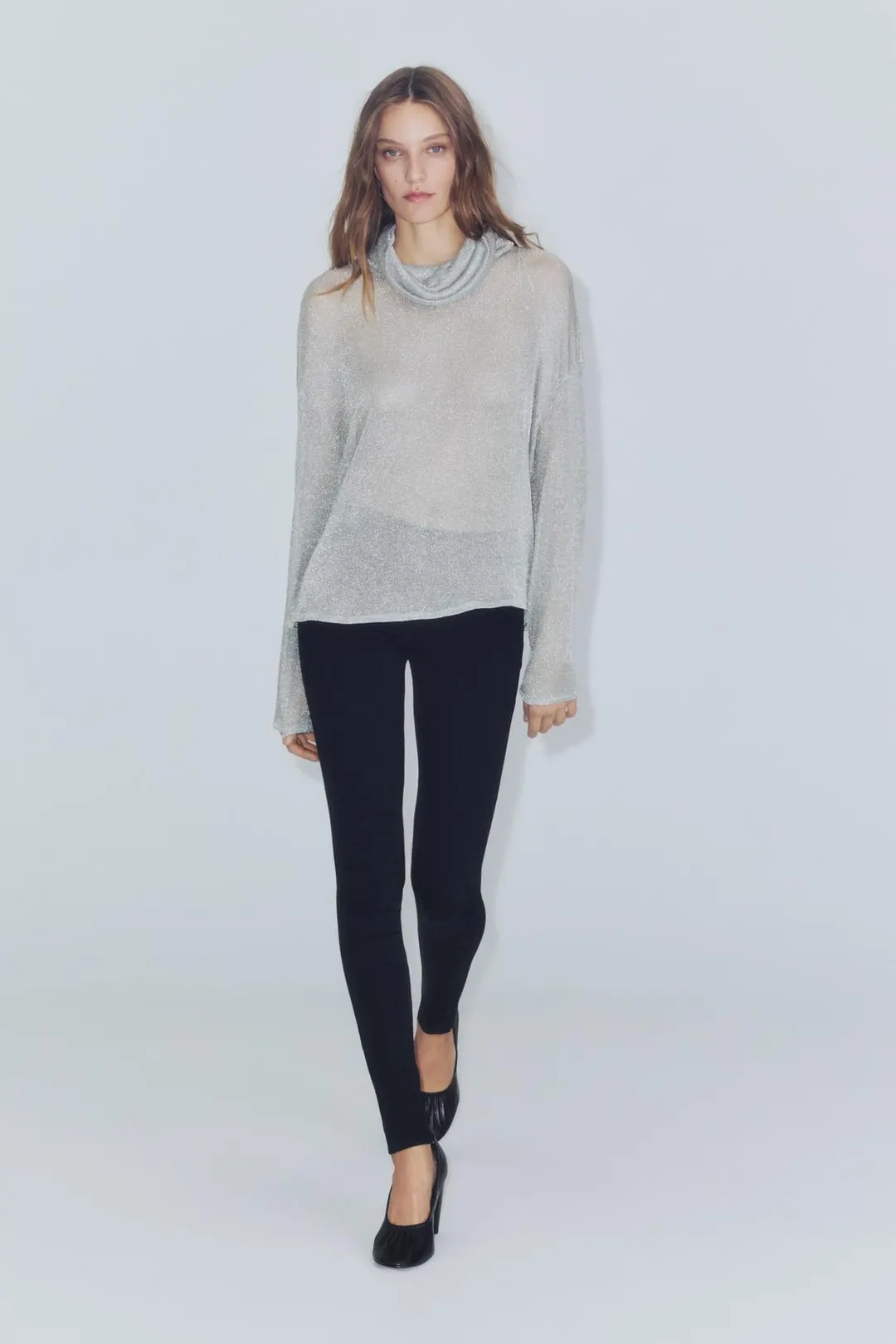 Топ с металлизированной нитью, Zara