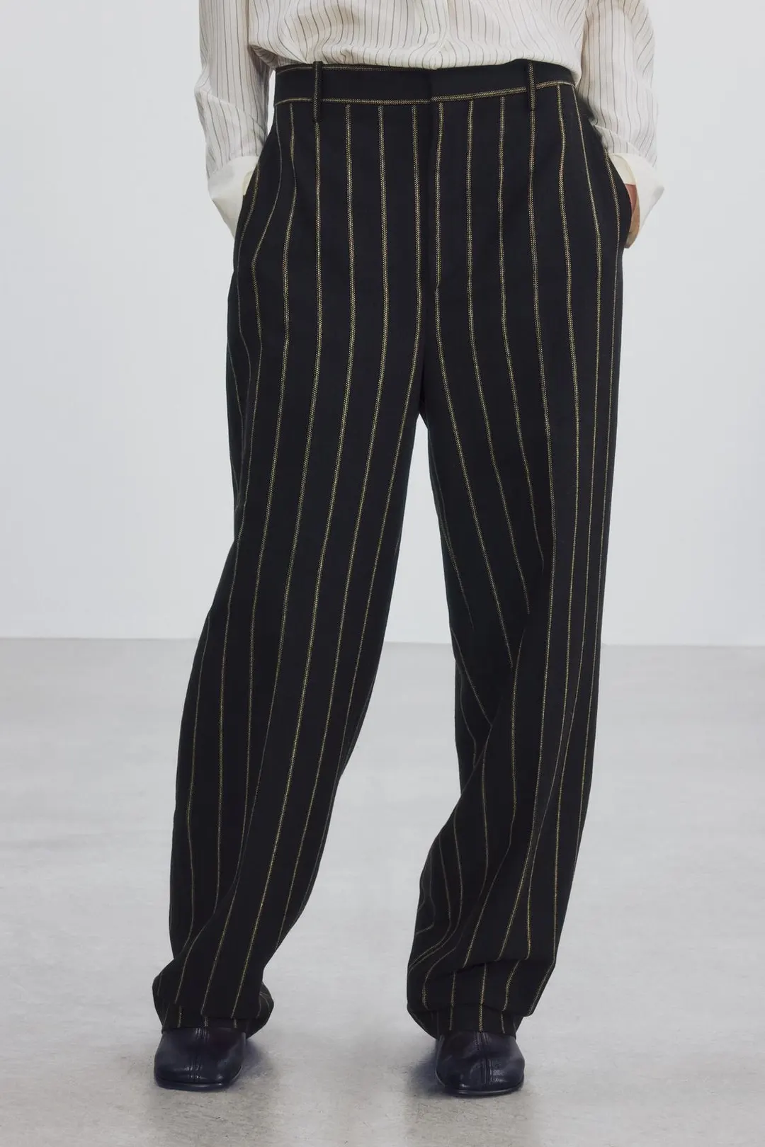 Брюки в полоску ZW Collection, Zara