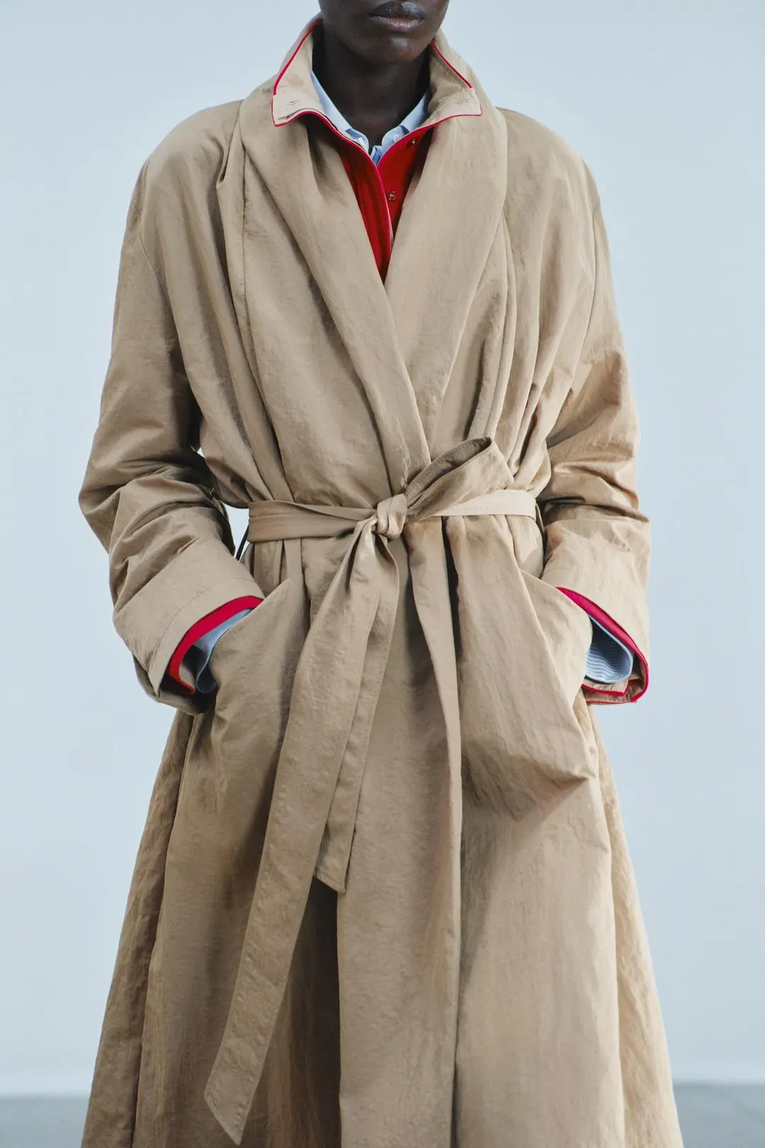 Тренч с поясом ZW Collection, Zara
