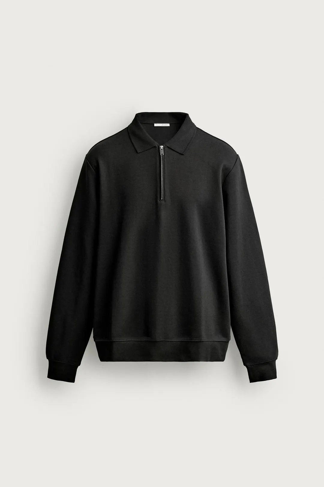 Толстовка-поло из интерлока на молнии, Zara