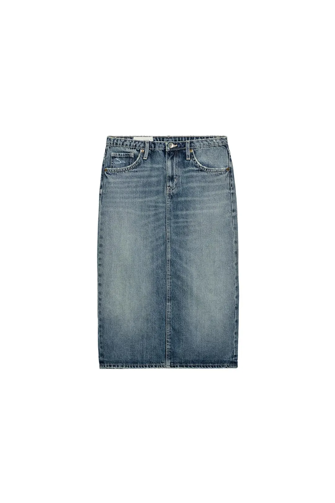 Джинсовая юбка миди TRF, Zara