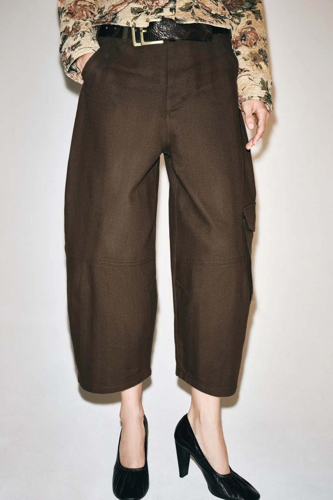 Брюки капри карго ZW Collection, Zara