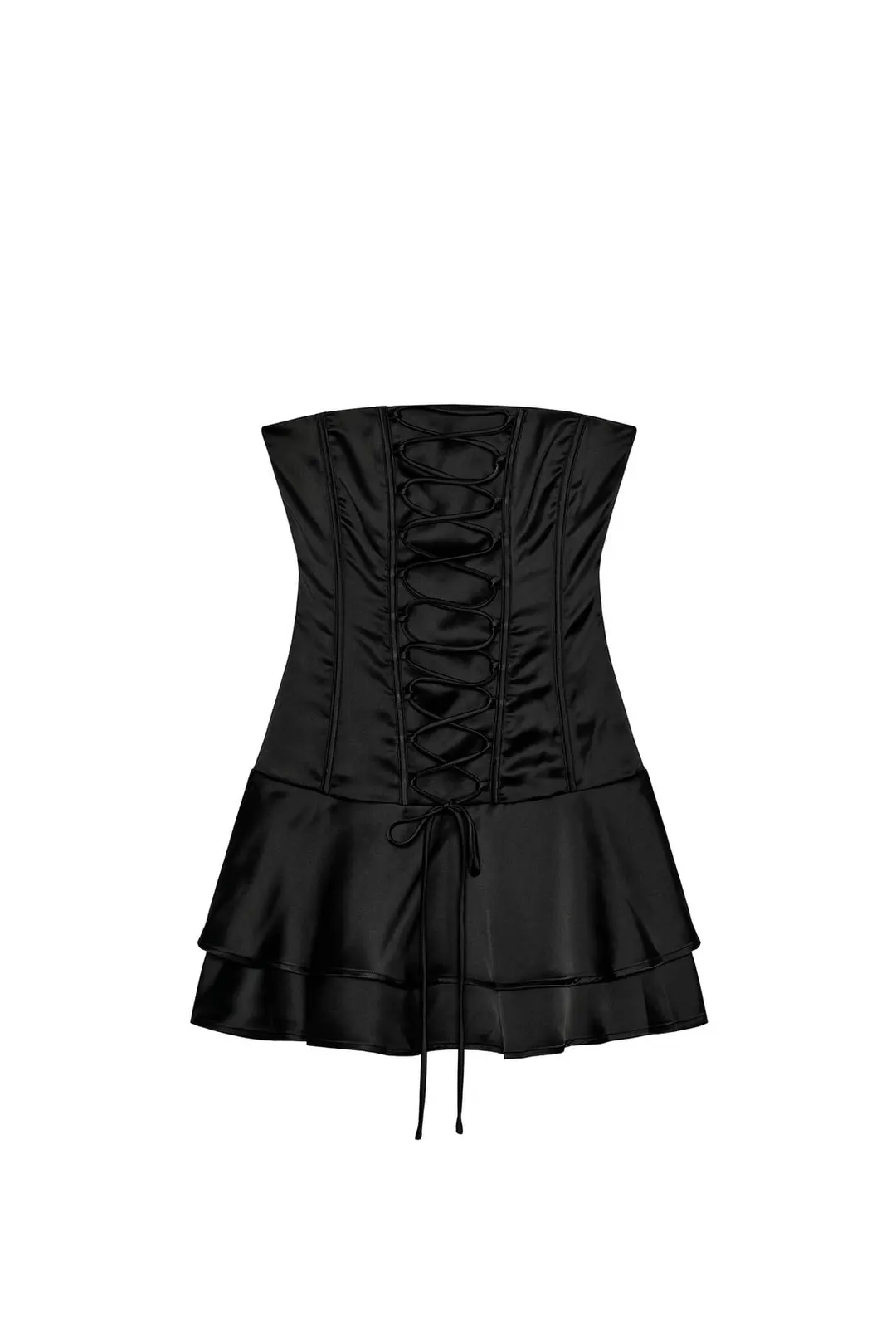 Мини-платье в корсетном стиле с оборками, Zara