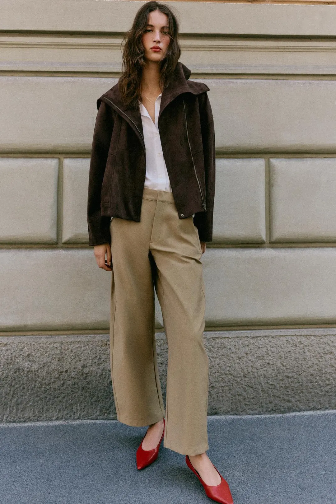 Бомбер с широким воротником, Zara