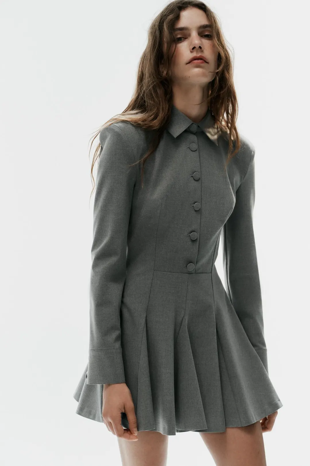 Платье-рубашка мини, Zara
