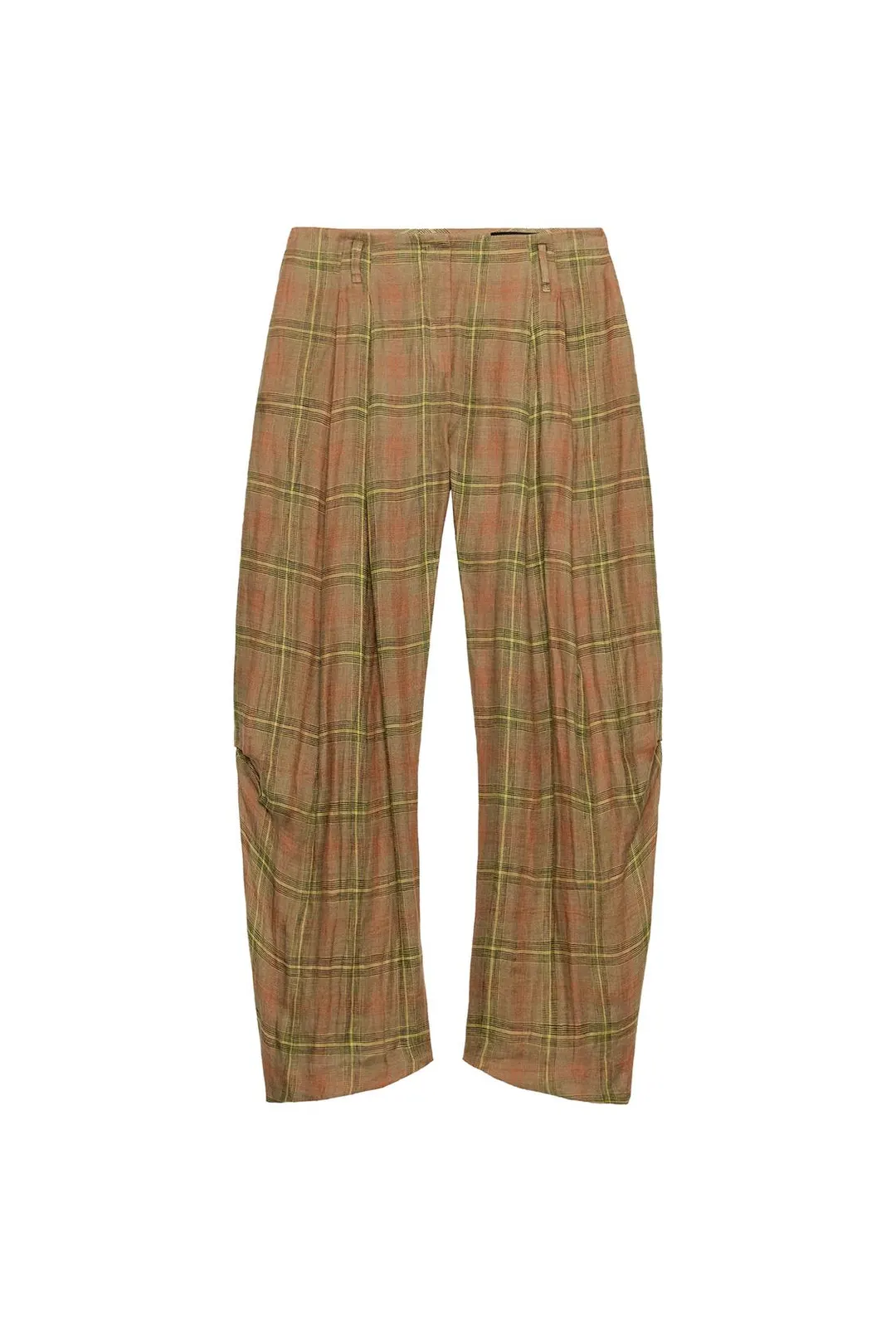 Брюки ZW Collection льняные в клетку, Zara
