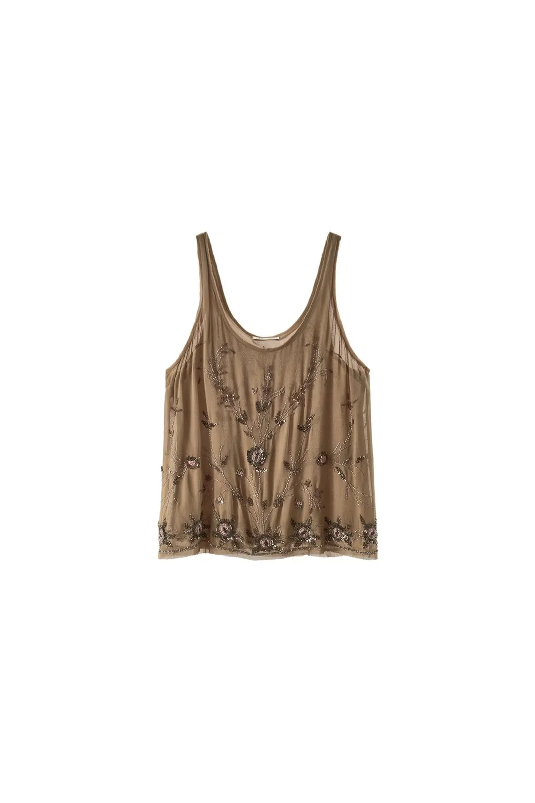 Топ с цветочной вышивкой, Zara