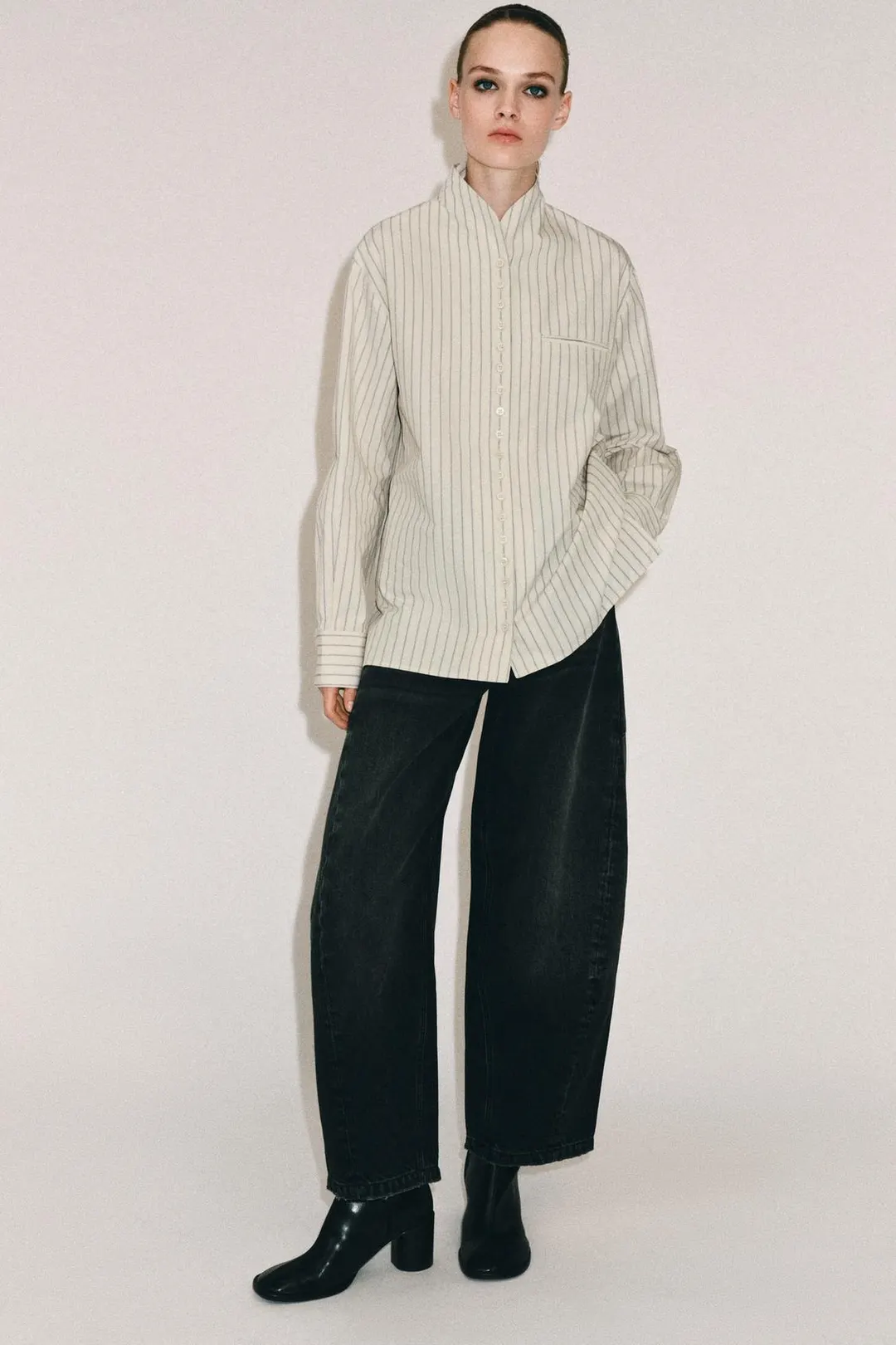 Рубашка в полоску ZW Collection, Zara