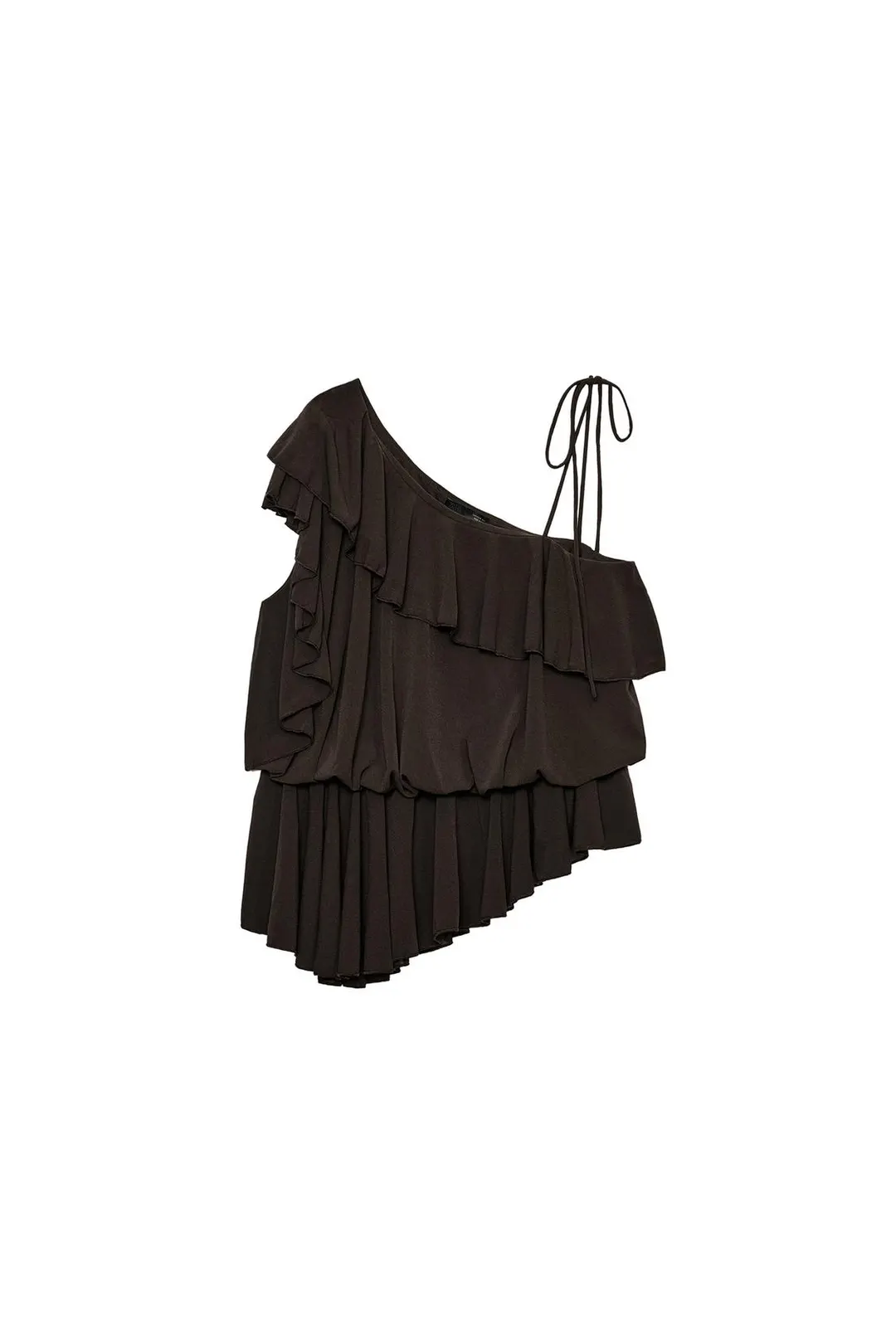 Топ асимметричный с воланом, Zara