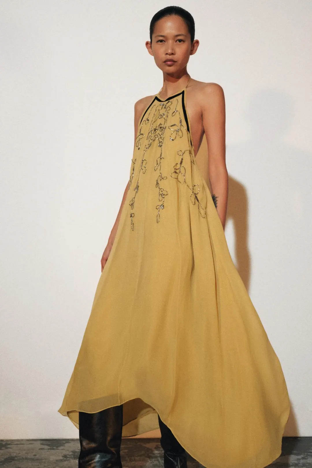 Платье с вышивкой бисером ZW Collection, Zara