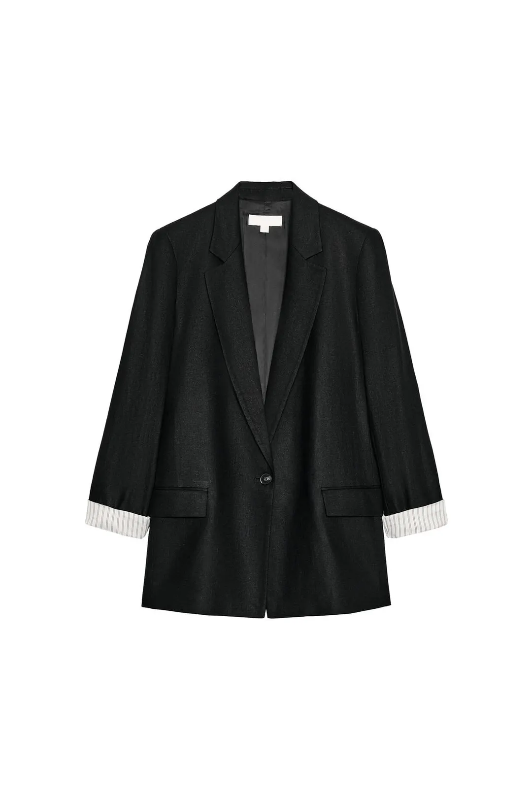 Блейзер со льном и подвернутыми рукавами, Zara