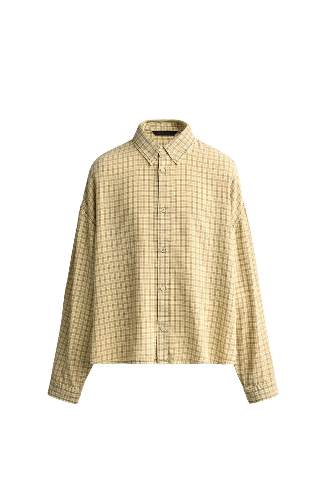 Рубашка свободного кроя в клетку, Zara