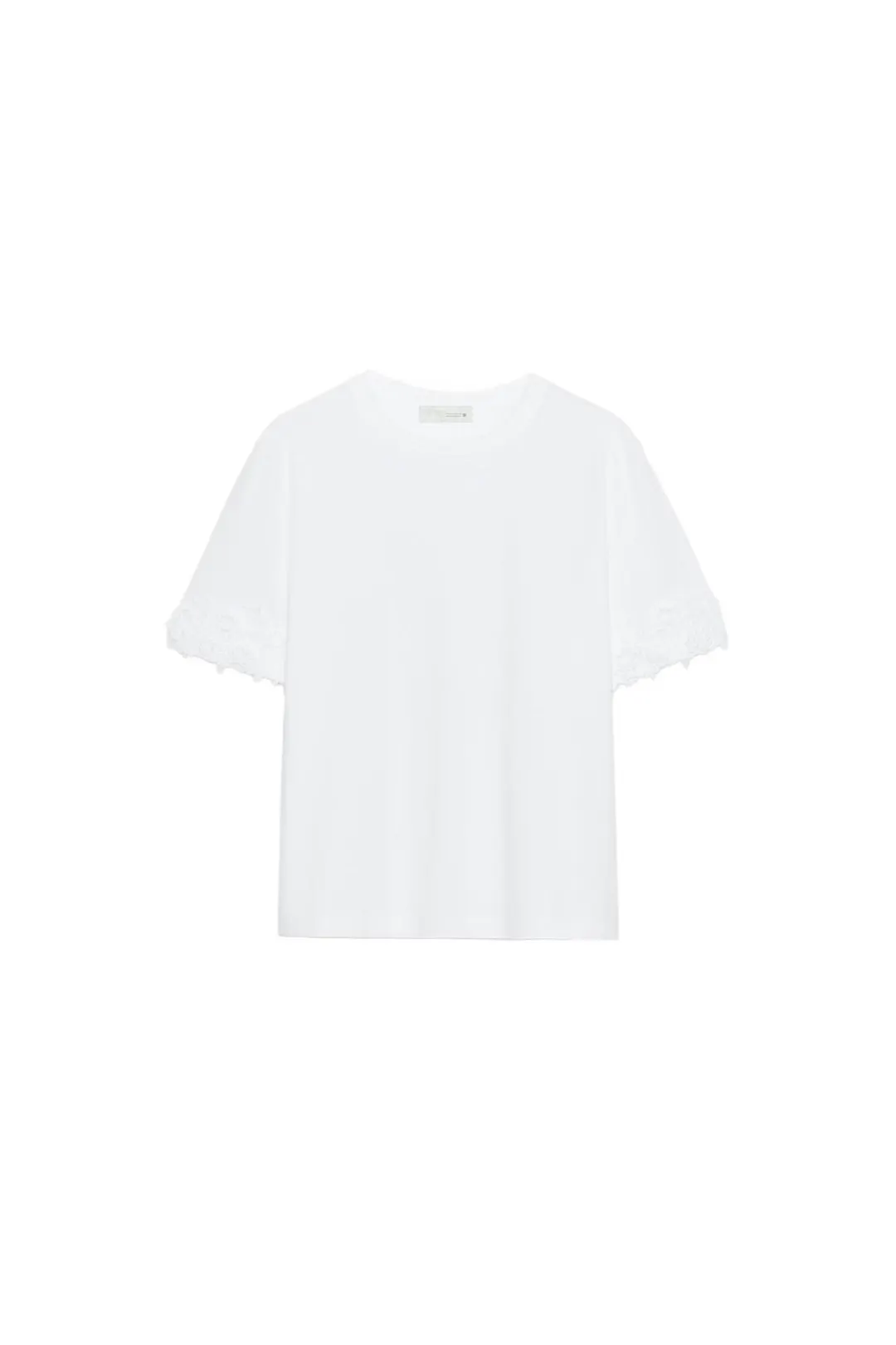 Футболка с цветочной вышивкой, Zara