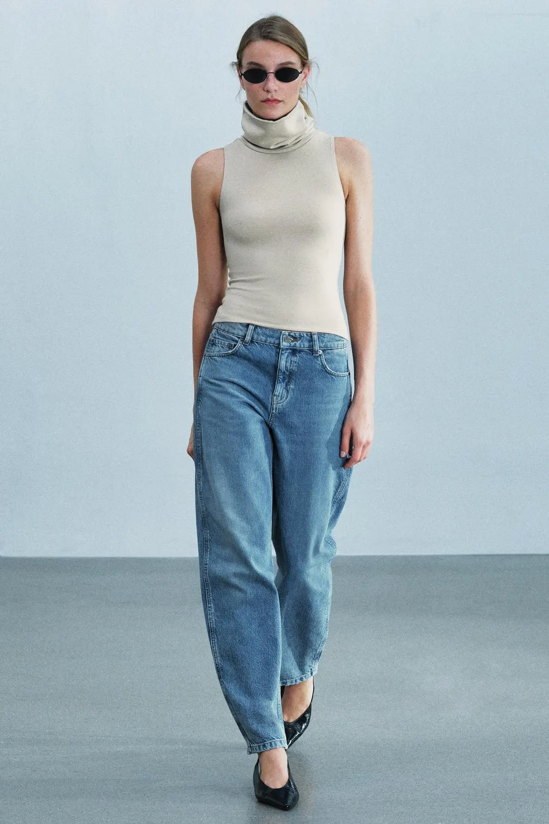 Топ с высоким воротником, Zara