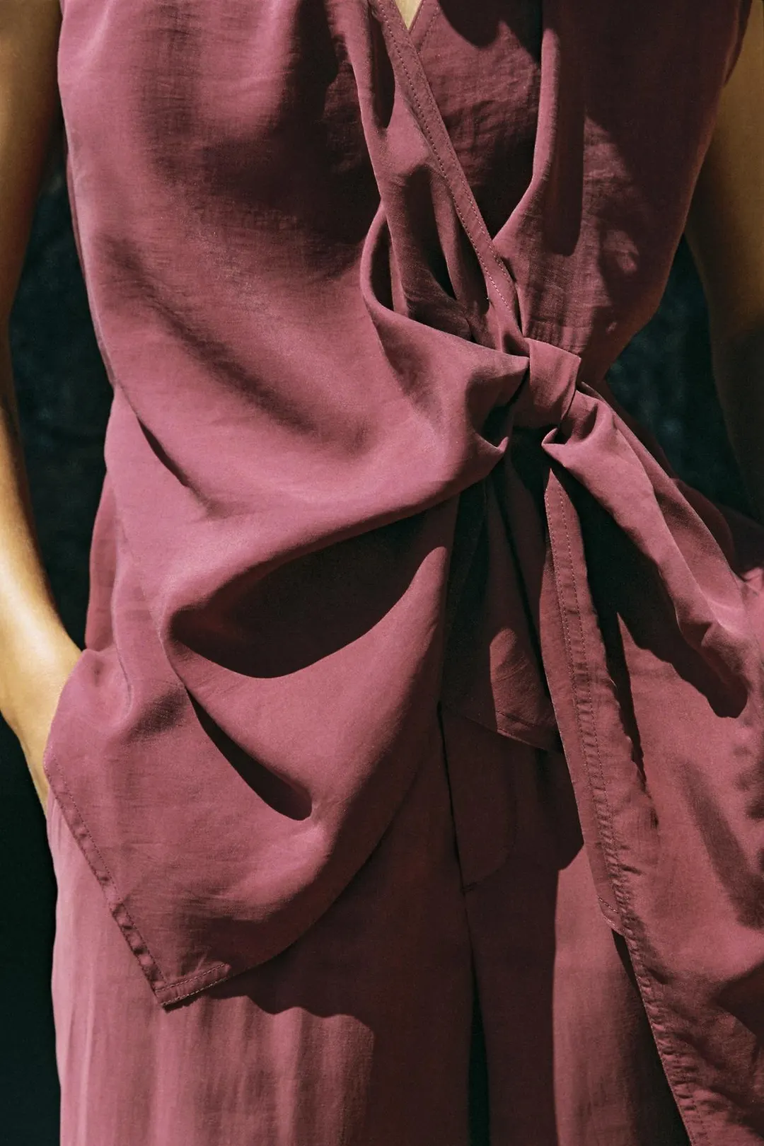 Топ струящийся с узлом, Zara