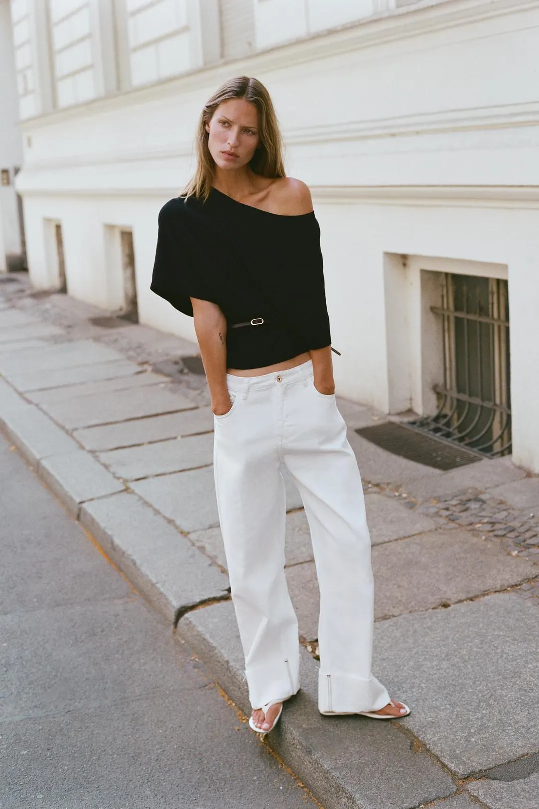 Топ вязаный с поясом, Zara