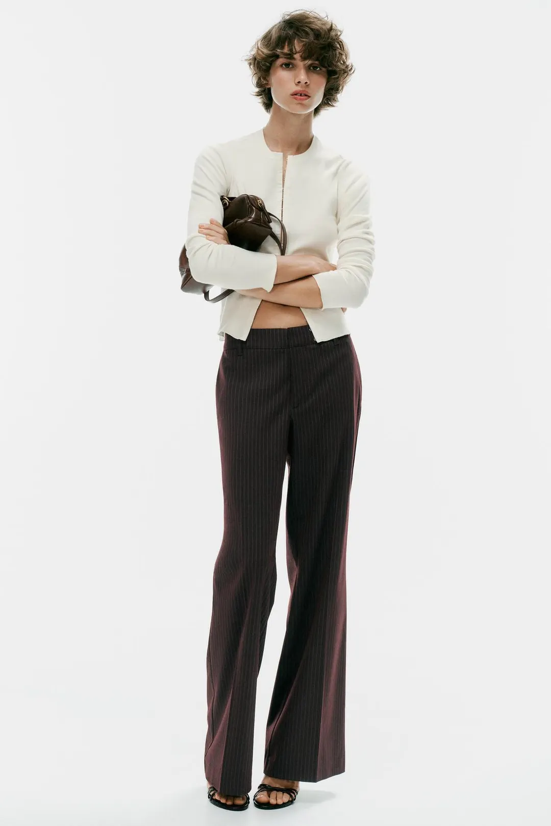 Брюки прямого кроя с низкой посадкой, Zara