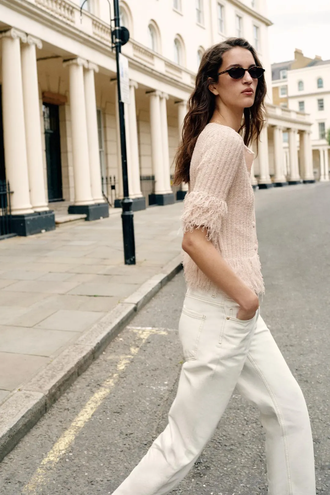 Вязаный кардиган с бахромой, Zara