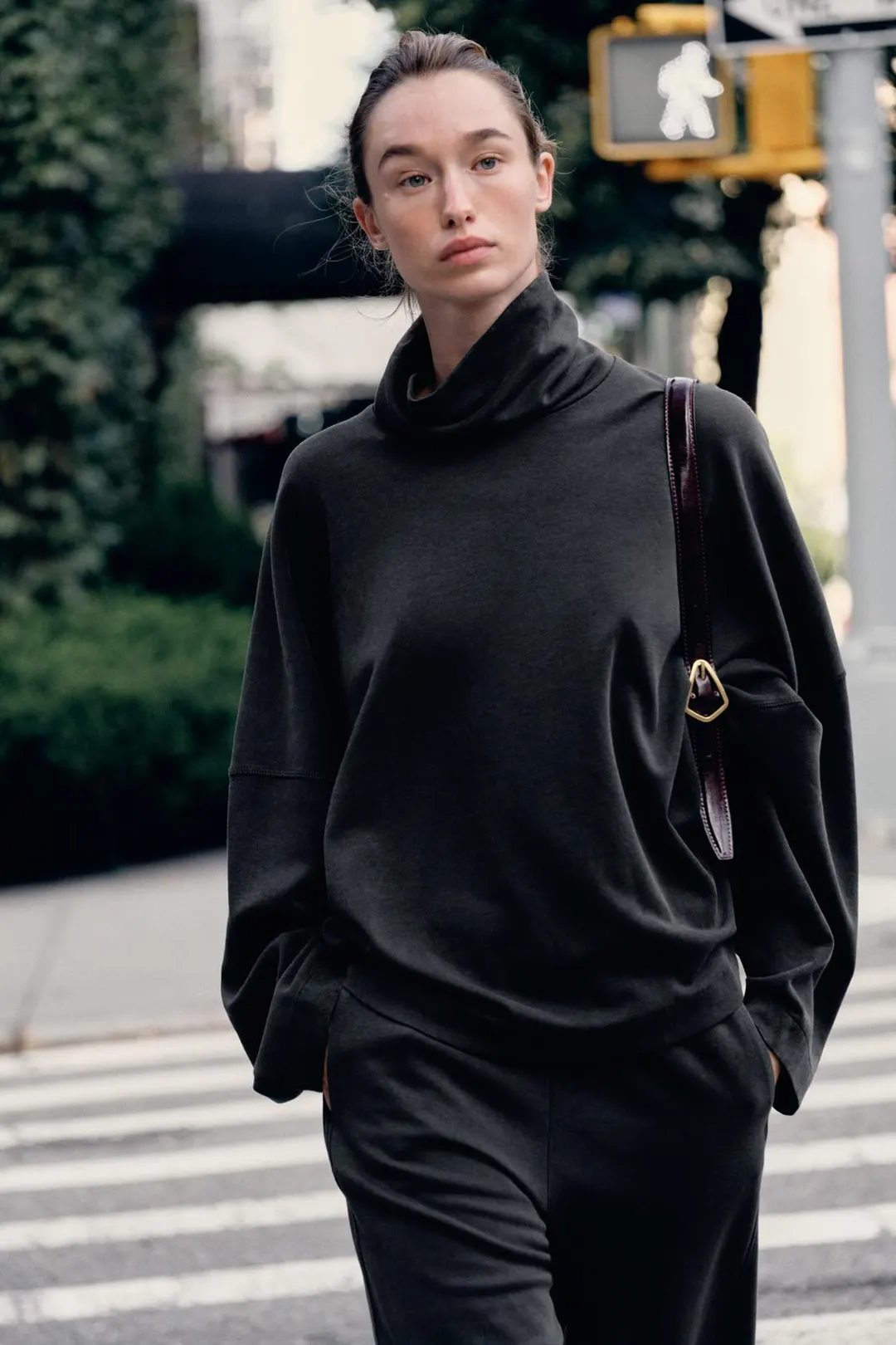 Свитшот-водолазка из интерлока, Zara