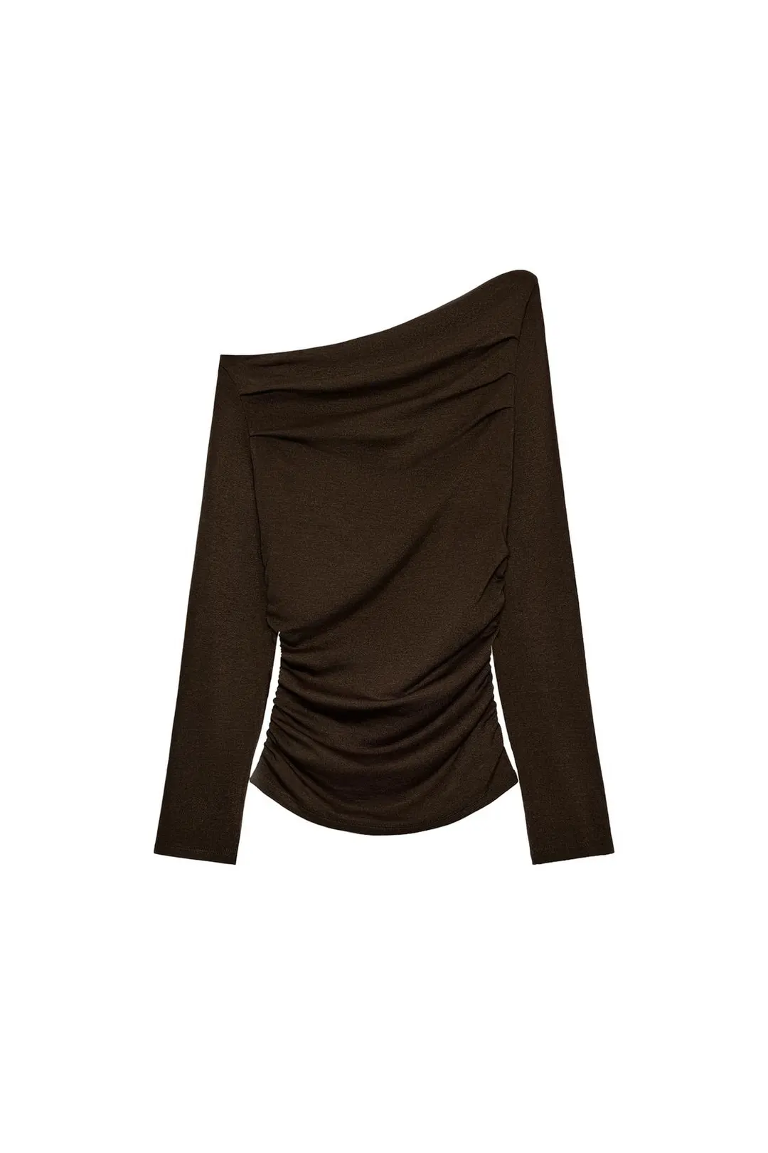 Асимметричный топ с драпировкой, Zara