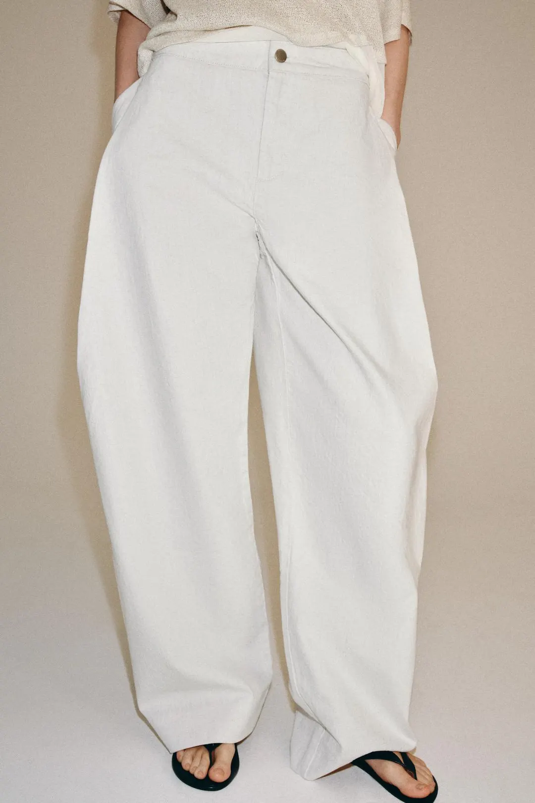Брюки широкого кроя ZW Collection, Zara