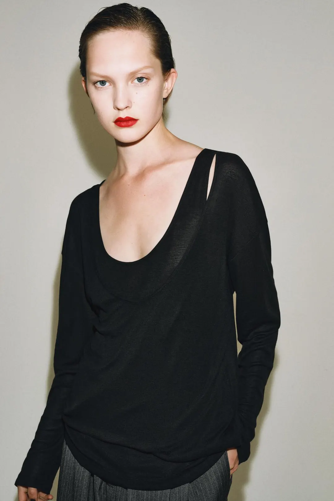 Двойная футболка с длинными рукавами, Zara