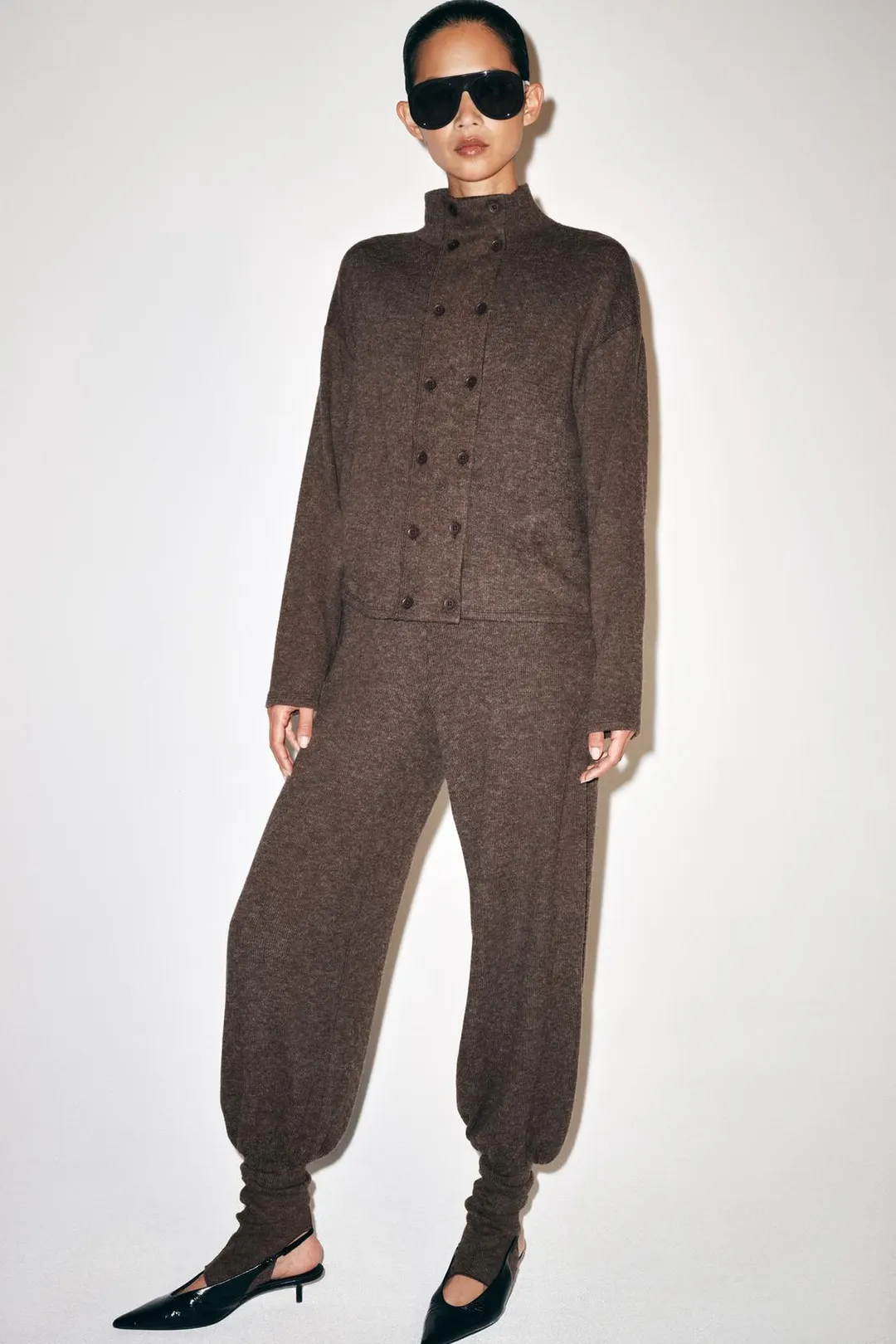 Мягкий двубортный топ, Zara