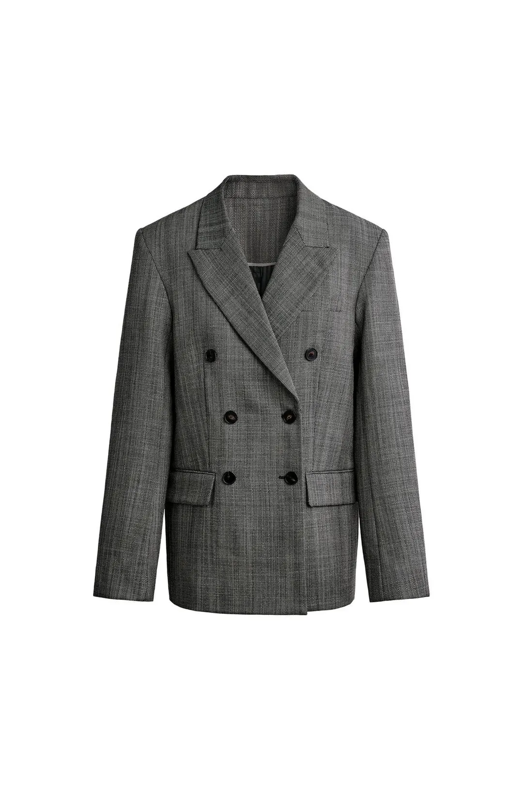 Двубортный пиджак из 100% шерсти ZW Collection, Zara